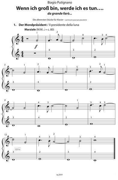 Wenn ich groß bin, werde ich es tun … für Klavier Wenn ich groß bin, werde ich es tun … für Klavier