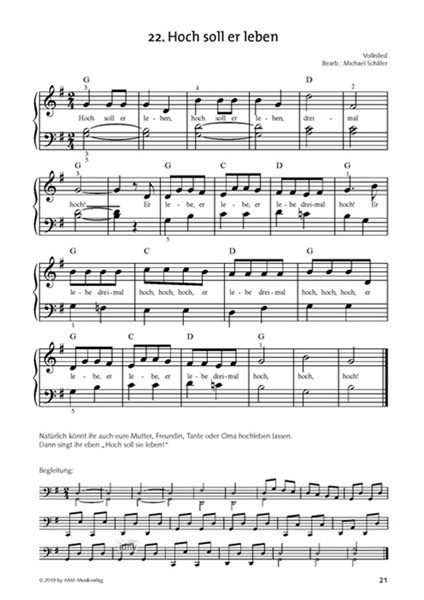 Michis Liederkiste: Folksongs, Volkslieder und Traditionals für Klavier