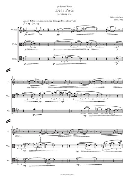 Della Pietà for string trio (1993/94)