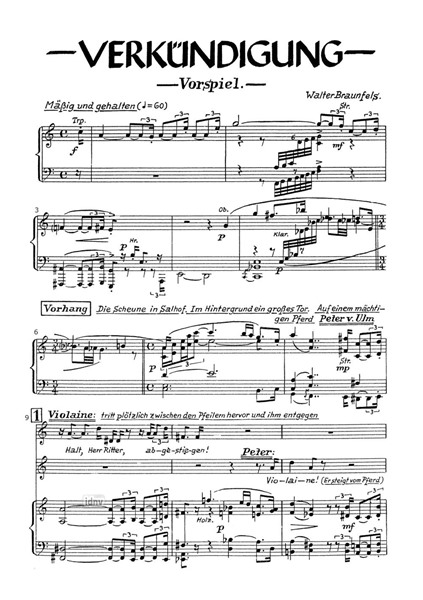 Verkündigung für Soli, Chor und großes Orchester op. 50 (1933/35)