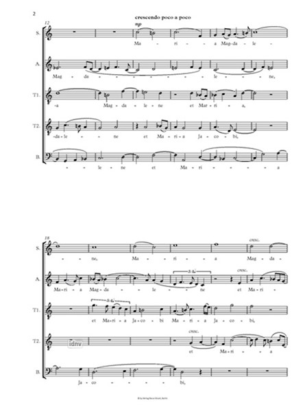 Dum transisset Sabbatum für gemischten Chor a cappella (2016-18)
