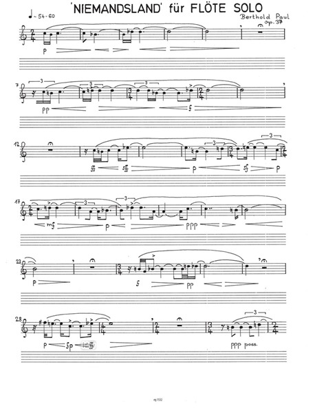 Niemandsland für Flöte solo op. 37 (1981) Niemandsland für Flöte solo op. 37 (1981)