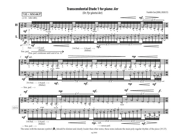 Etude 1. Aer für Klavier (2008-22) Etude 1. Aer für Klavier (2008-22)