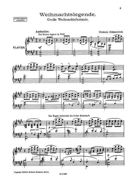 Weihnachtslegende für Klavier Weihnachtslegende für Klavier