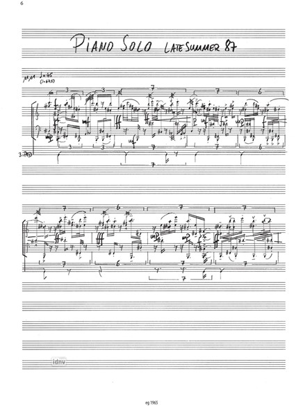 Fünf Klavierstücke für Klavier (1987/1988) Fünf Klavierstücke für Klavier (1987/1988)
