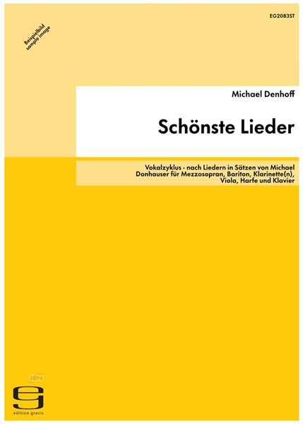 Schönste Lieder für Mezzosopran, Bariton, Klarinette(n), Viola, Harfe und Klavier op. 110