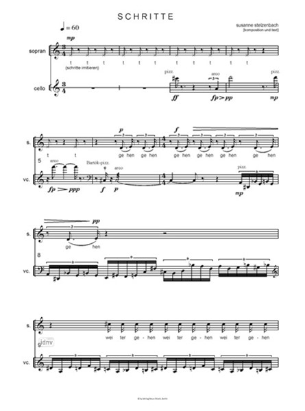Schritte für Sopran und Violoncello (2011) Schritte für Sopran und Violoncello (2011)