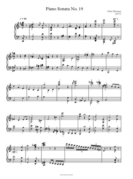 Piano Sonata No. 19 (2017) Piano Sonata No. 19 (2017)
