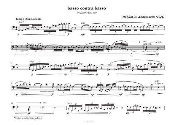 basso contra basso für Kontrabass solo (2021) basso contra basso für Kontrabass solo (2021)