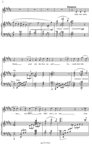 Der Tod der Kleopatra für Sopran und Orchester op. 59 (1944) Der Tod der Kleopatra für Sopran und Orchester op. 59 (1944)