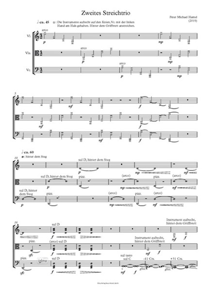 Zweites Streichtrio für Streichtrio (2019) Zweites Streichtrio für Streichtrio (2019)