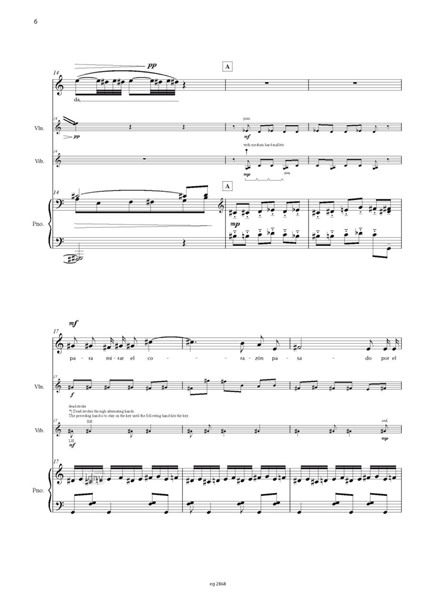 Dos Casidas für Sopran, Violine, Vibraphon und Klavier (2021)