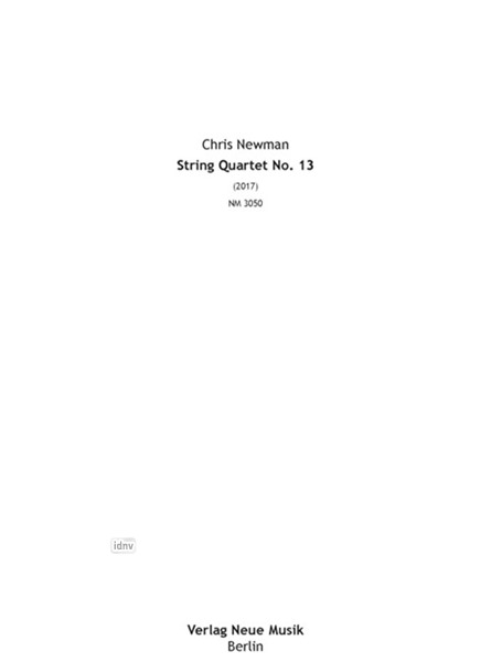 String Quartet No. 13 für Streichquartett (2017)