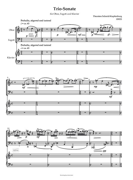 Trio-Sonate für Oboe, Fagott und Klavier (2022) Trio-Sonate für Oboe, Fagott und Klavier (2022)
