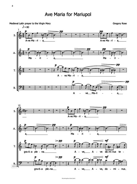 Two Laments for Ukraine für gemischten Chor a cappella (2022) Two Laments for Ukraine für gemischten Chor a cappella (2022)