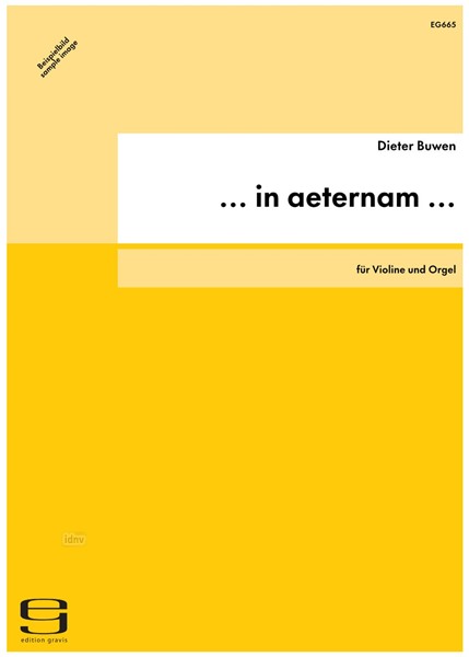 ... in aeternam ... für Violine und Orgel (1998)