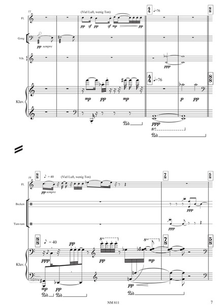Klang-Zeit-Staub für Flöte, Klavier und Schlagwerk Klang-Zeit-Staub für Flöte, Klavier und Schlagwerk