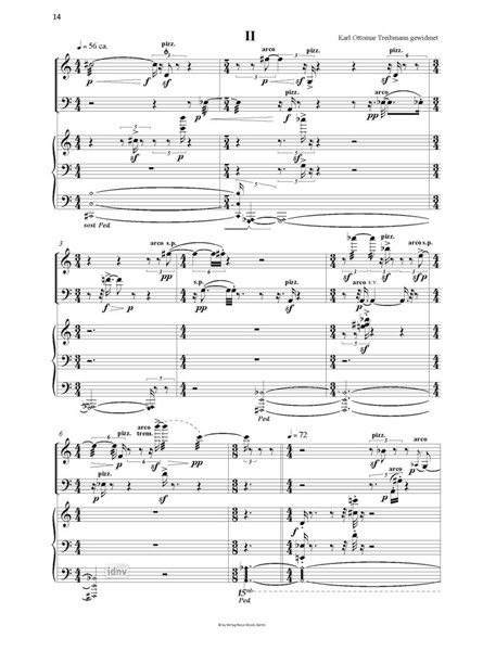 Zwei Trio-Stücke für Violine, Violoncello und Klavier (2016)