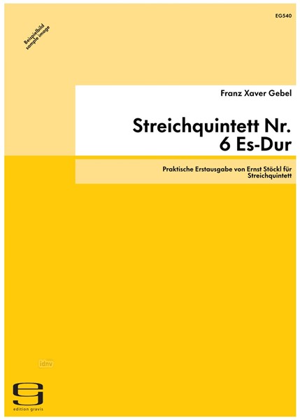Streichquintett Nr. 6 Es-Dur für Streichquintett op. 25