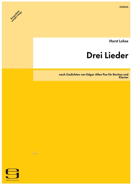 Drei Lieder für Bariton und Klavier (1984/94)