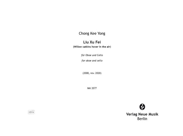 Liu-Xu-Fei für Oboe und Violoncello (2001) Liu-Xu-Fei für Oboe und Violoncello (2001)