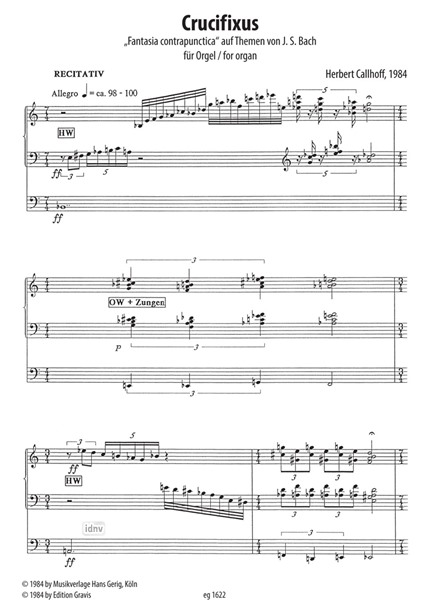 Crucifixus für Orgel (1984) Crucifixus für Orgel (1984)