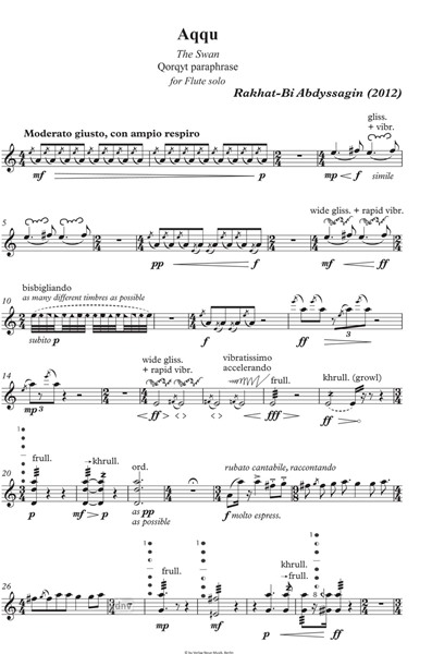 Aqqu für Flöte solo (2012) Aqqu für Flöte solo (2012)