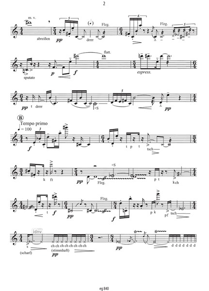 pKdTs oder: die Einsamkeit des Flötenspielers für Tenorblockflöte solo (1996) pKdTs oder: die Einsamkeit des Flötenspielers für Tenorblockflöte solo (1996)