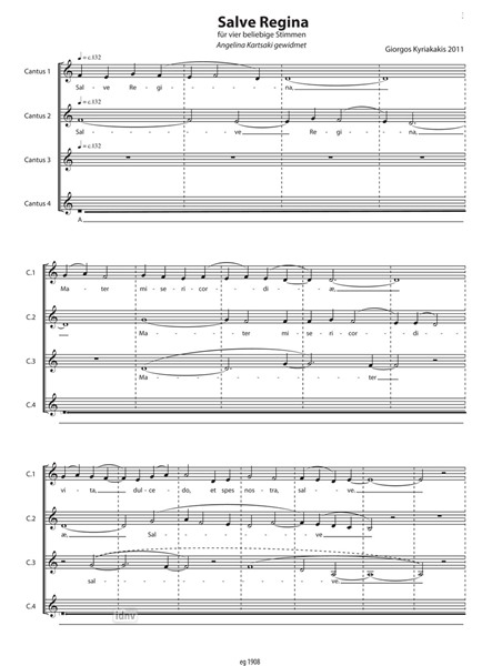 Salve Regina für vier Stimmen (2011) Salve Regina für vier Stimmen (2011)