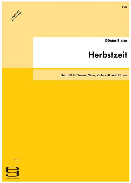 Herbstzeit für Violine, Viola, Violoncello und Klavier (1984)