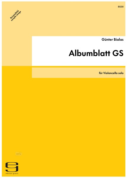 Albumblatt GS für Violoncello solo (1985)