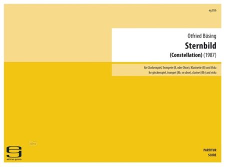 Sternbild (Constellation) für Glockenspiel, Trompete (oder Oboe), Klarinette und Viola (1987)