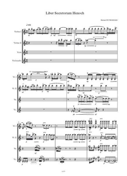 Liber Secretorum Henoch für Streichquartett (2018) Liber Secretorum Henoch für Streichquartett (2018)