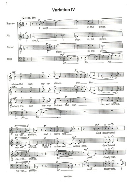 In the pines für gemischten Chor In the pines für gemischten Chor