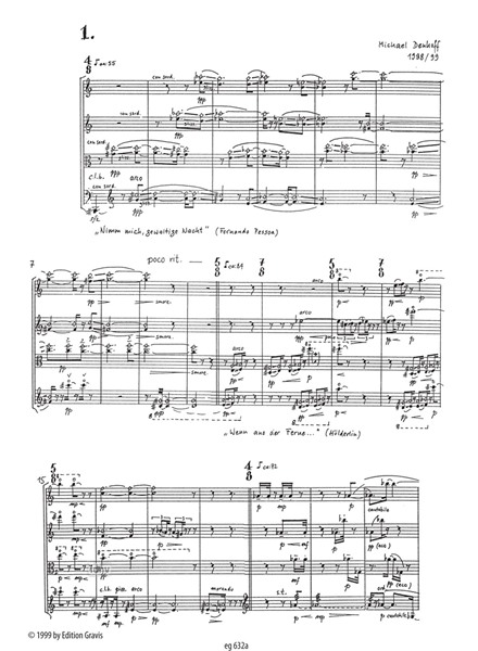 Wenn aus der Ferne… für Streichquartett op. 83a (1998/99) Wenn aus der Ferne… für Streichquartett op. 83a (1998/99)