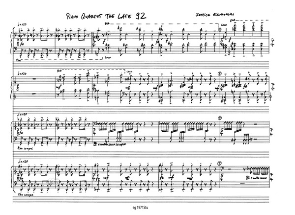 The Piano Quartet the Late 92 für vier Klaviere (1993) The Piano Quartet the Late 92 für vier Klaviere (1993)