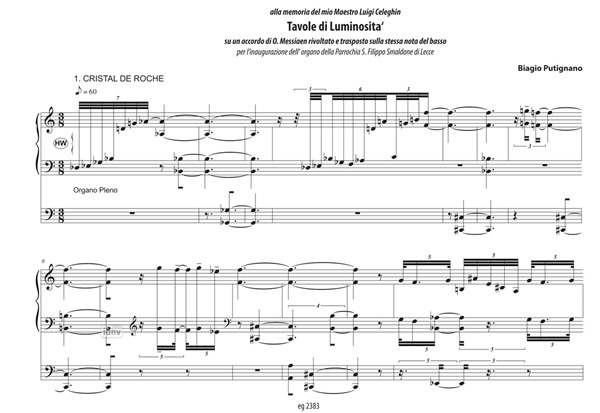 Tavole di luminosita' für Orgel (2016) Tavole di luminosita' für Orgel (2016)