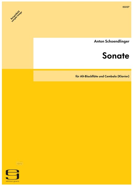 Sonate für Alt-Blockflöte und Cembalo (Klavier) (1979)