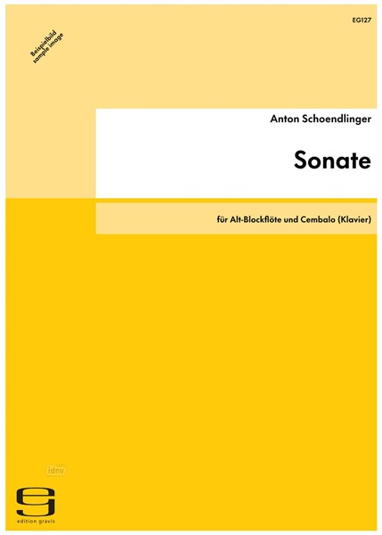 Sonate für Alt-Blockflöte und Cembalo (Klavier) (1979) Sonate für Alt-Blockflöte und Cembalo (Klavier) (1979)