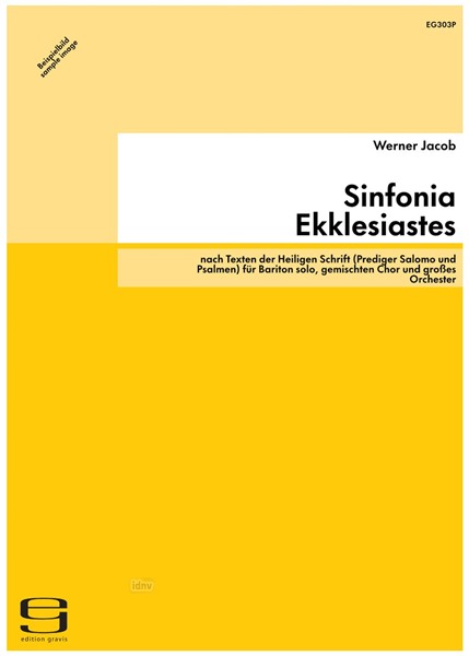 Sinfonia Ekklesiastes für Bariton solo, gemischten Chor und großes Orchester (1991)