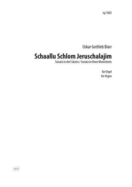 Schaallu Schlom Jeruschalajim für Orgel (1981)