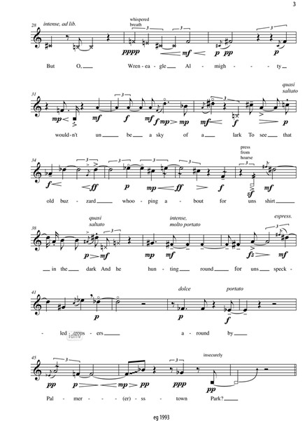 I. fOR VoiCE SOLO / II. FortaperecordeR für Mezzosopran und Zuspielung I. fOR VoiCE SOLO / II. FortaperecordeR für Mezzosopran und Zuspielung