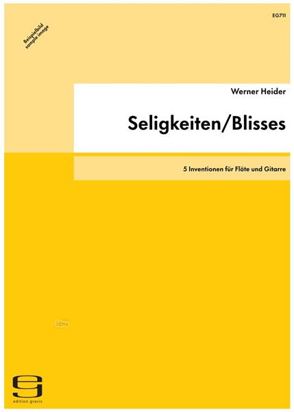 Seligkeiten/Blisses für Flöte und Gitarre (1987/99)