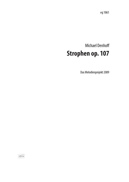 Strophen op. 107