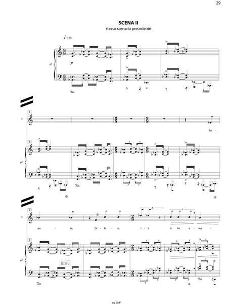 La seconda attesa di Euridice für Sopran und Klavier (2013/14) La seconda attesa di Euridice für Sopran und Klavier (2013/14)