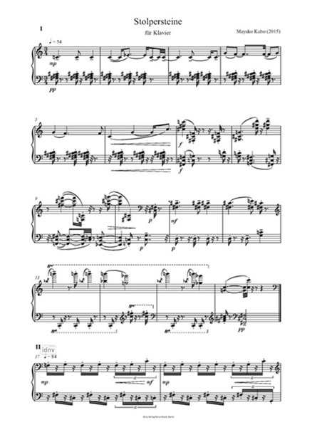 Stolpersteine für Klavier (2015) Stolpersteine für Klavier (2015)
