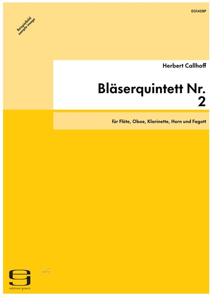 Bläserquintett Nr. 2 für Flöte, Oboe, Klarinette, Horn und Fagott (1975/76)