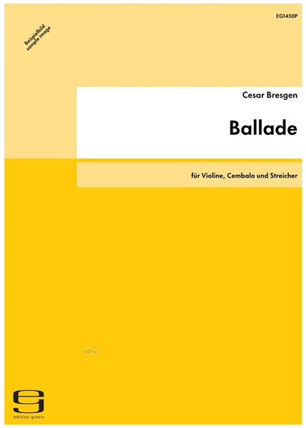 Ballade für Violine, Cembalo und Streicher (1981)