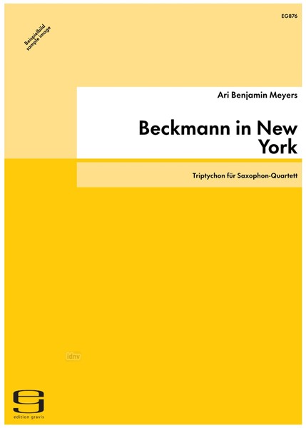 Beckmann in New York für Saxophon-Quartett (2003)