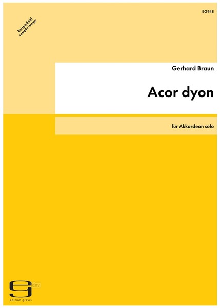 Acor dyon für Akkordeon solo (2004)